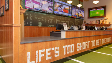 Barstool Sportsbook window at Greektown Casino-Hotel