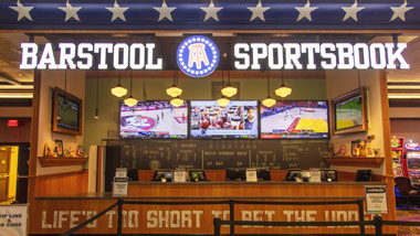 Barstool Sportsbook at Greektown Casino-Hotel betting window