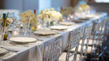 long table seating for wedding reception at Hollywood Casino Hotel at Greektown
