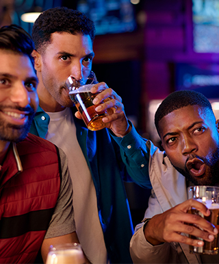 Guys at a sportsbook