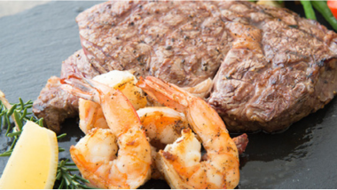 Steak & Shrimp at Sportsbook Restaurant