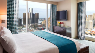 corner suite at Greektown Hotel-Casino