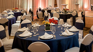 wedding setup in Ballroom of Greektown