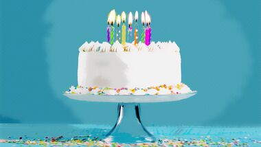 BIrthday cake with candles